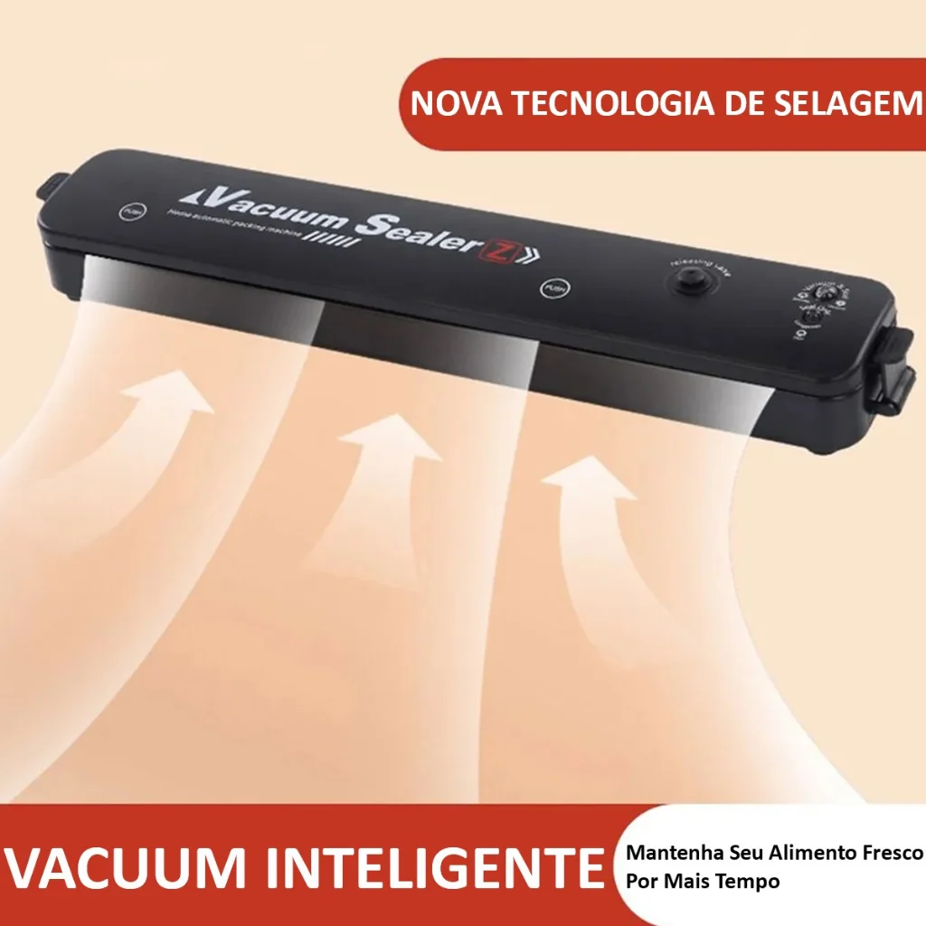 Seladora A Vácuo Portátil Alimentos Bivolt - Imagem 2
