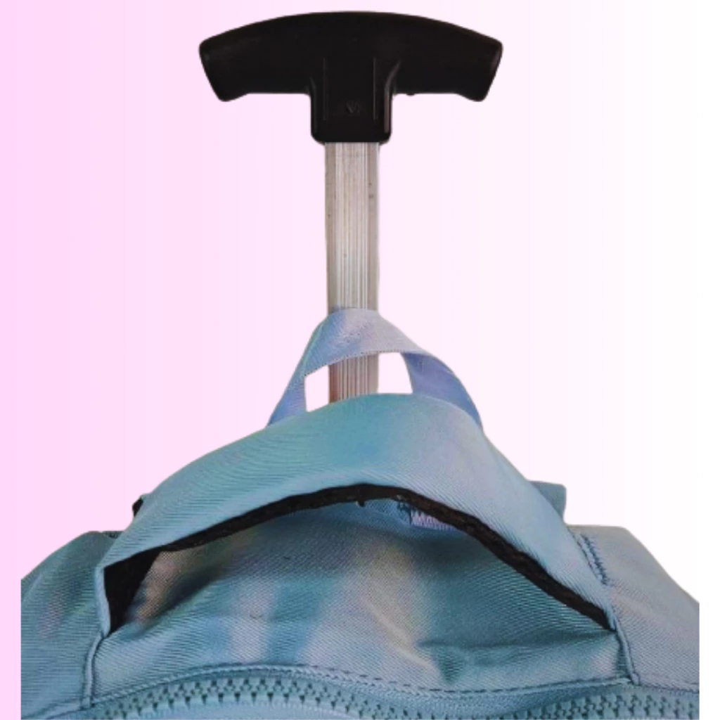 Mochila de Rodinha Tactel Impermeável com Chaveiro - Imagem 3